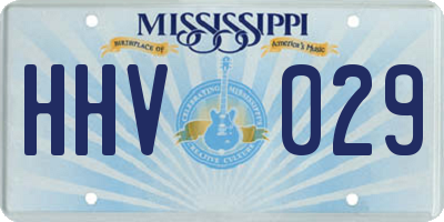 MS license plate HHV029