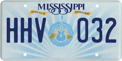 MS license plate HHV032