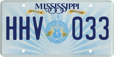 MS license plate HHV033