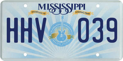 MS license plate HHV039