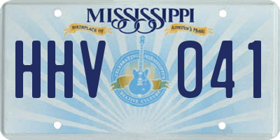 MS license plate HHV041