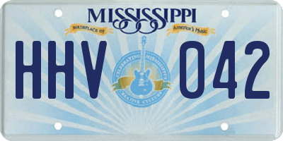 MS license plate HHV042