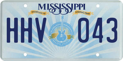 MS license plate HHV043