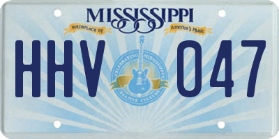 MS license plate HHV047
