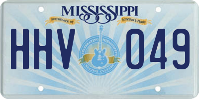 MS license plate HHV049