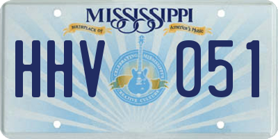 MS license plate HHV051