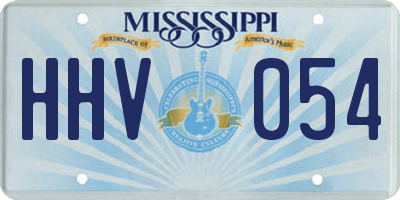 MS license plate HHV054