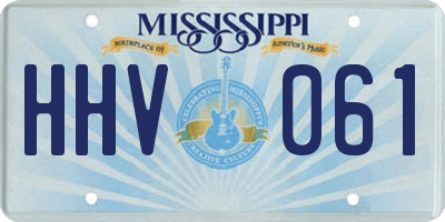 MS license plate HHV061