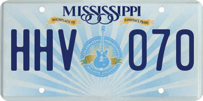 MS license plate HHV070