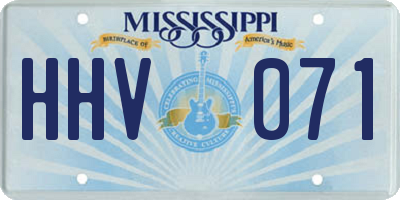 MS license plate HHV071