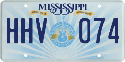 MS license plate HHV074