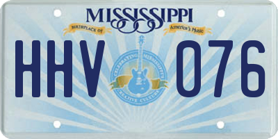 MS license plate HHV076