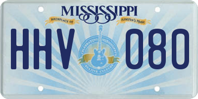 MS license plate HHV080