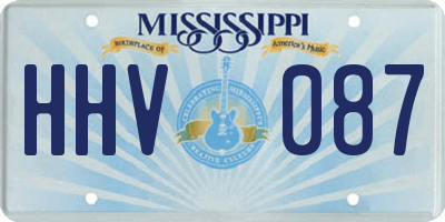 MS license plate HHV087