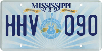 MS license plate HHV090