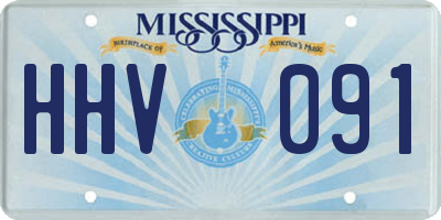 MS license plate HHV091