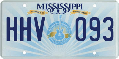 MS license plate HHV093