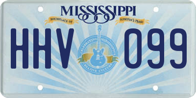 MS license plate HHV099