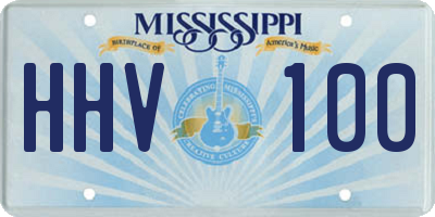 MS license plate HHV100