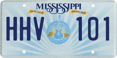 MS license plate HHV101
