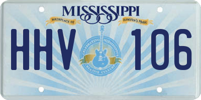 MS license plate HHV106