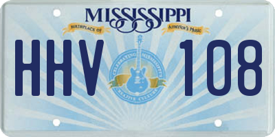 MS license plate HHV108