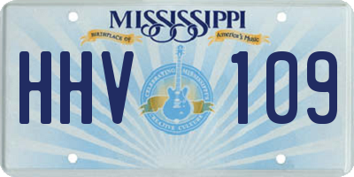 MS license plate HHV109