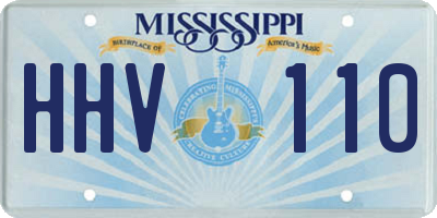 MS license plate HHV110