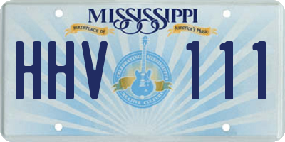 MS license plate HHV111