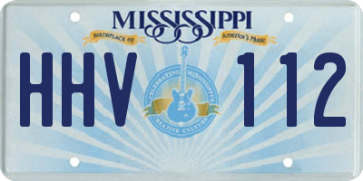 MS license plate HHV112