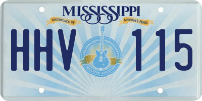 MS license plate HHV115