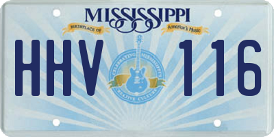 MS license plate HHV116