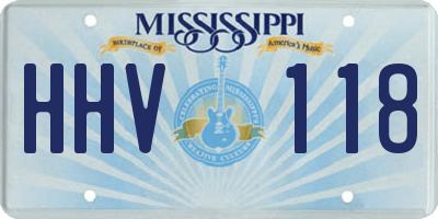 MS license plate HHV118