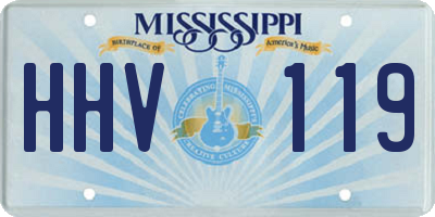 MS license plate HHV119