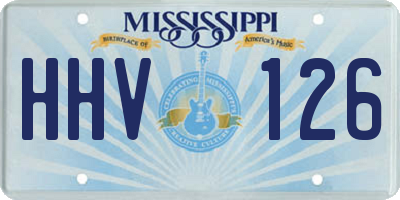 MS license plate HHV126