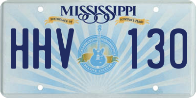 MS license plate HHV130