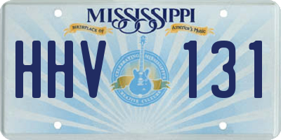 MS license plate HHV131