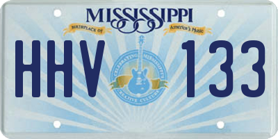 MS license plate HHV133