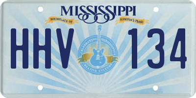 MS license plate HHV134