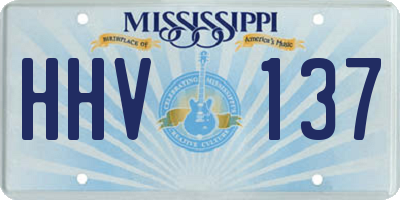 MS license plate HHV137