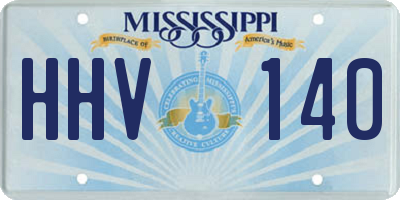 MS license plate HHV140