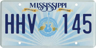MS license plate HHV145