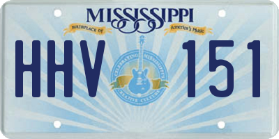 MS license plate HHV151