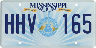 MS license plate HHV165
