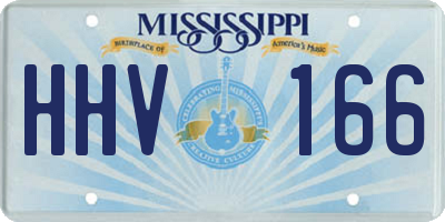 MS license plate HHV166