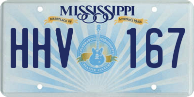 MS license plate HHV167
