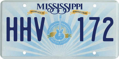 MS license plate HHV172