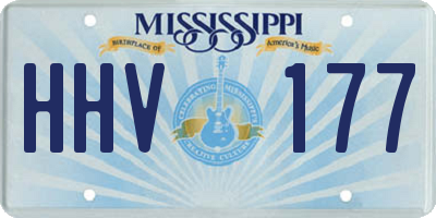 MS license plate HHV177