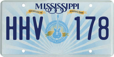MS license plate HHV178