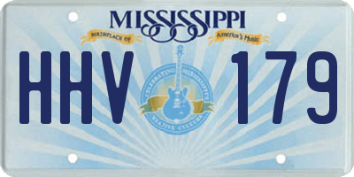 MS license plate HHV179